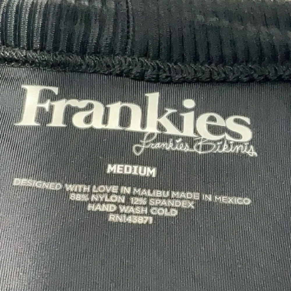 Frankie’s Bikini black ribbed bottoms medium. Selling top in separate listing